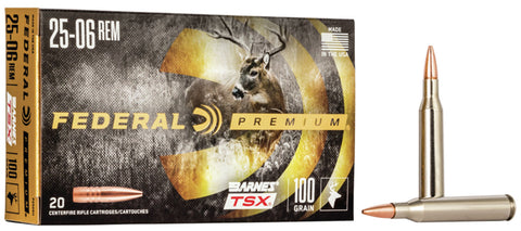 Federal P2506H Premium  25-06 Rem 100 gr Barnes Triple-Shock X 20 Bx/ 10 Cs