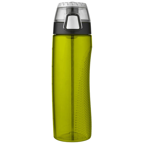 Thermos 24oz BPA Free Plastic Hydration Bottle w Meter Green
