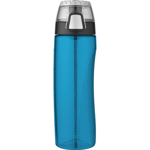 Thermos 24oz BPA Free Plastic Hydration Bottle w Meter Blue