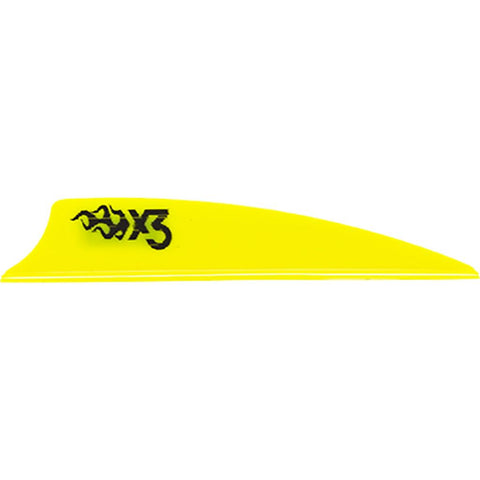 Bohning X3 Vanes Neon Yellow 2.25 in. 100 pk.