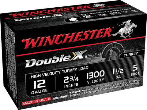 Winchester Ammo STH125 Double X Turkey 12 Gauge 2.75" 1-1/2 oz 5 Shot 10 Bx/ 10 Cs