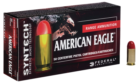 Federal AE9SJAP1 American Eagle 9mm Luger 150 GR Total Syntech Jacket 50 Bx/ 10 Cs