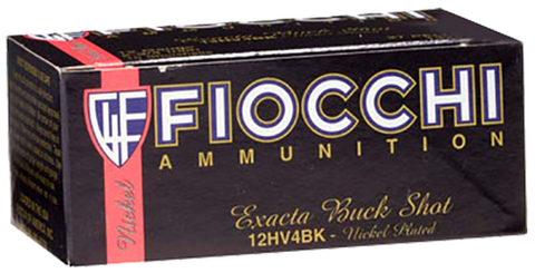 Fiocchi 12HV4BK HV Buckshot 12 ga 2.75" 27 Pellets 4 Buck Shot 10Box/25Case