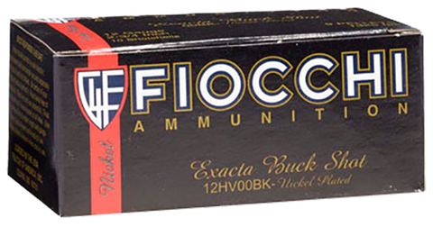 Fiocchi 12HV00BK High Velocity Buckshot 12 Gauge 2.75" 9 Pellets 00 Buck Shot 10 Bx/ 25