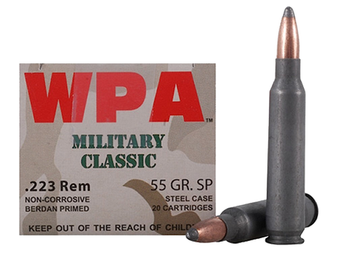Wolf MC22355SP Military Classic 223 Remington 55 GR Soft Point 500 Bx/ 1 Cs - 500 Rounds