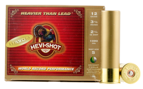 Hevishot 43525 Hevi-13 Turkey 12 Gauge 3.5" 2-1/4 oz 5 Shot 5 Bx/ 10