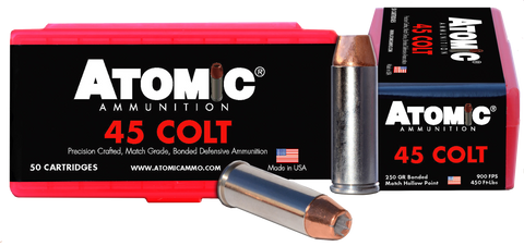 Atomic 00444 Match 45 Colt (LC) 250 GR Bonded Match Hollow Point 50 Bx/ 10 Cs