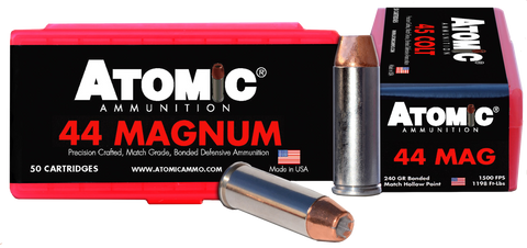Atomic 00440 Match 44 Remington Magnum 240 GR Bonded Match Hollow Point 50 Bx/ 10 Cs