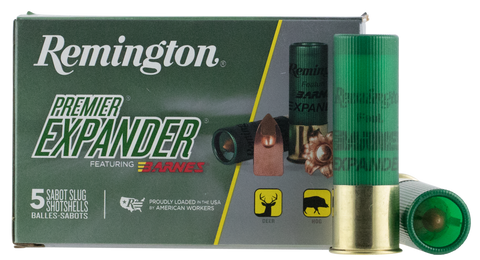 Remington Ammunition PRX12M Premier 12 Gauge 3" 437 GR Sabot Slug Shot 5 Bx/ 20 Cs
