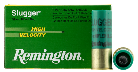 Remington Ammunition SPHV12RS Slugger High Velocity 12 Gauge 2.75" 7/8 oz Slug Shot 5 Bx/ 50 Cs