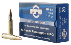 PPU PP68H Standard Rifle 6.8mm Remington SPC 115 GR Hollow Point Boat Tail 20 Bx/ 50 Cs