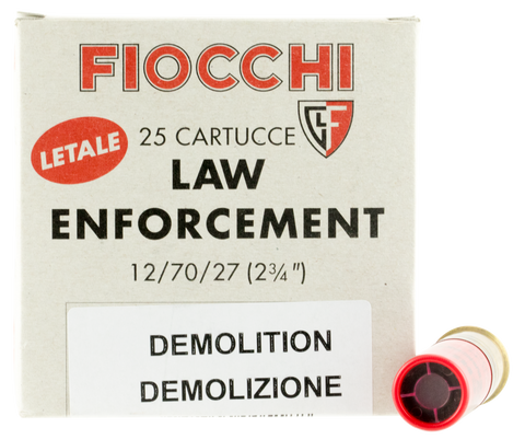 Fiocchi 12LEDEMO Lead and Wax Buckshot/Slug 12 Gauge 2.75" 1 oz Slug Shot 25 Bx