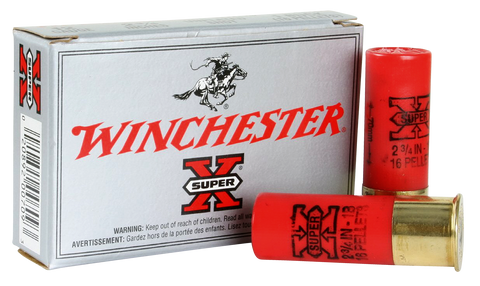 Winchester Ammo XB121 Super-X Buckshot 12 Gauge 2.75" Lead 16 Pellets 1 Buck Shot 5 Bx/ 50 Cs