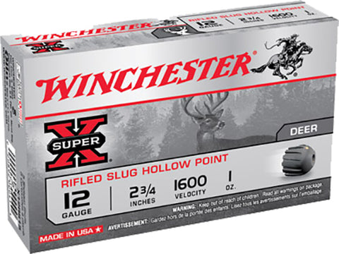 Winchester Ammo X12RS15 Super-X 12 Gauge 2.75" 1 oz Slug Shot 5 Bx/ 50 Cs
