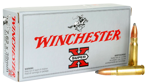 Winchester Ammo X76239 Super-X 7.62X39mm 123 GR Pointed Soft Point 20 Bx/ 10 Cs
