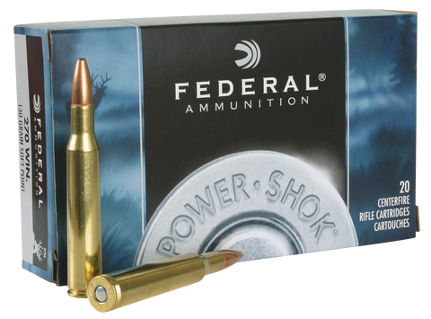 Federal 270A Power-Shok 270 Winchester 130 GR Soft Point 20 Bx/ 10 Cs