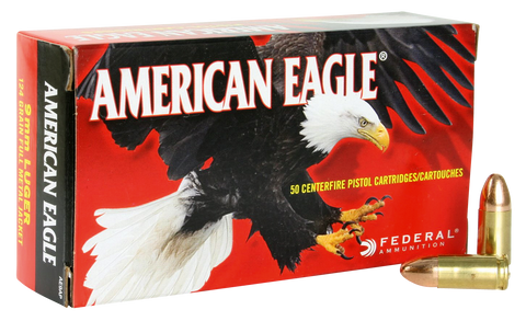 Federal AE9AP American Eagle 9mm Luger 124 GR Full Metal Jacket 50 Bx/ 20 Cs