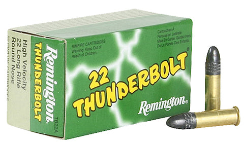 Remington Ammunition TB22A Thunderbolt 22 Long Rifle (LR) Round Nose 40 GR 50Box/100Case