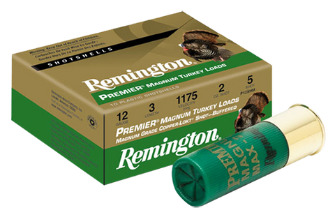 Remington Ammunition P1235M4 Premier Magnum Copper-Plated Buffered Turkey 12 Gauge 3.5" 2-1/4 oz 4 Shot 10 Bx/ 10