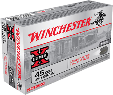 Winchester Ammo USA45CB Super-X 45 Colt (LC) 250 GR Lead 50 Bx/ 10 Cs