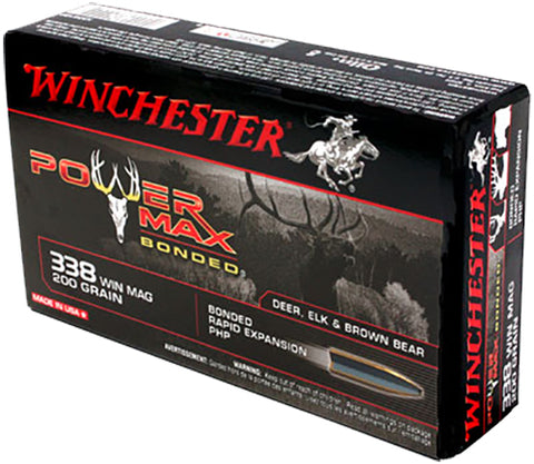 Winchester Ammo X3381BP Super-X 338 Winchester Magnum 200 GR Power Max Bonded 20 Bx/ 10 Cs