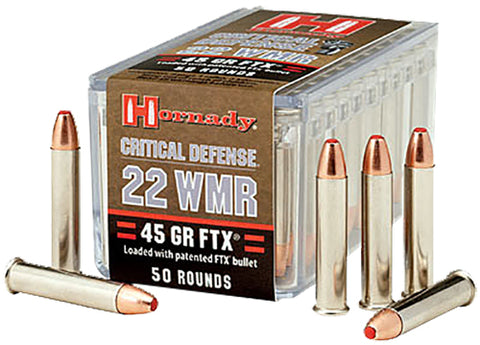 Hornady 83200 Critical Defense Flex Tip Expanding 22Win Mag 45GR 50 Box/40 Case
