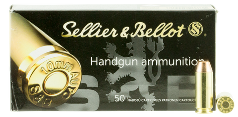 Sellier & Bellot 10A Handgun 10mm 180 GR Full Metal Jacket 50 Bx/ 20 Cs