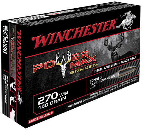 Winchester Ammo X2704BP Super-X 270 Winchester 150 GR Power Max Bonded 20 Bx/ 10 Cs