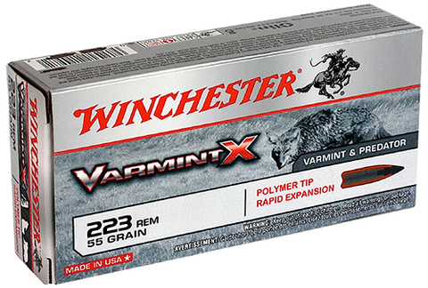 Winchester Ammo X223P Super-X 223 Remington/5.56 NATO 55 GR Varmint 20 Bx/ 10 Cs