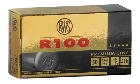 RWS 2134195 Premium Line R 100 C-Class 22LR 40 GR 50 Rounds/Box
