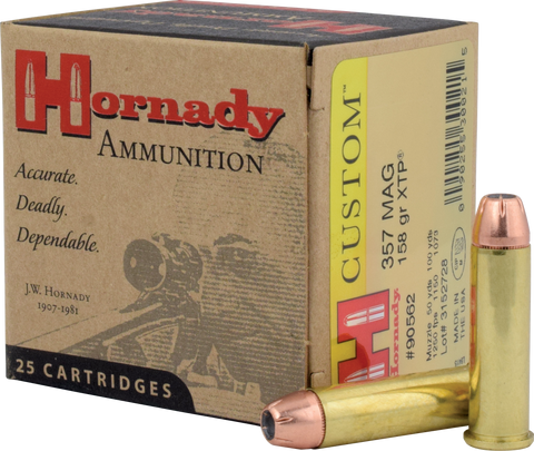 Hornady 90562 357 Remington Magnum (Mag) Hornady XTP JHP 158 GR 25Box/10Case