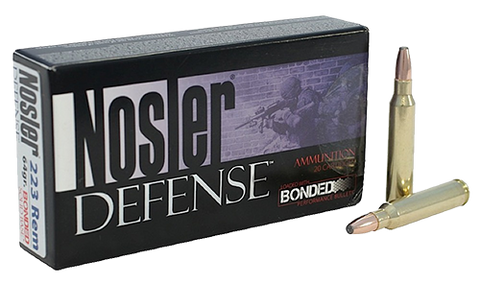 Nosler 39674 Defense Rifle 223 Rem/5.56 NATO Bonded Solid Base 64GR 20Box/20Case