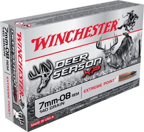 Winchester Ammo X708DS Deer Season XP 7mm-08 Remington 140 GR Extreme Point 20 Bx/ 10 Cs