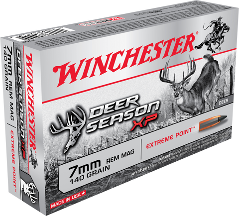 Winchester Ammo X7DS Deer Season XP 7mm Remington Magnum 140 GR Extreme Point 20 Bx/ 10 Cs