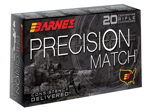 Barnes Bullets 30818 Precision Match 308 Win/7.62 NATO 175 GR OTM 20 Bx/ 10 Cs