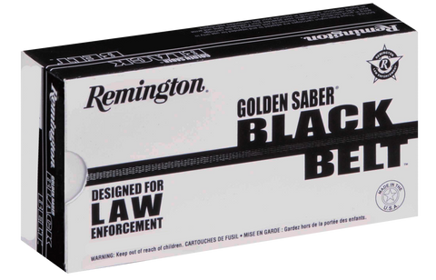 Remington Ammunition GSN40SWCA Golden Saber Black Belt 9mm +P 124 GR Jacketed Hollow Point 20 Bx/ 25 Cs