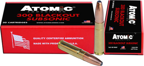 Atomic Ammo .300Aac Blackout Subsonic 260Gr. Rnsp 20-Pack 00478