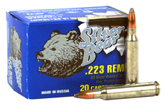 Silver Bear .223 Remington 62gr. Sp Zinc Plated 20-Pack