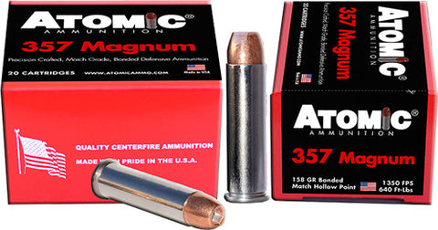 Atomic Ammo .357 Magnum 158gr. Bonded JHP 20-Pack