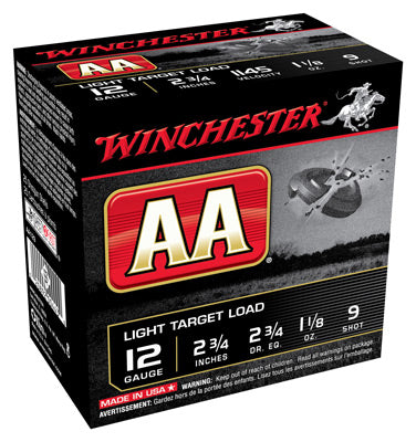 Winchester Ammo Aa Target 12Ga. 2.75" 1145fps. 1-1/8oz. #9 25-Pack
