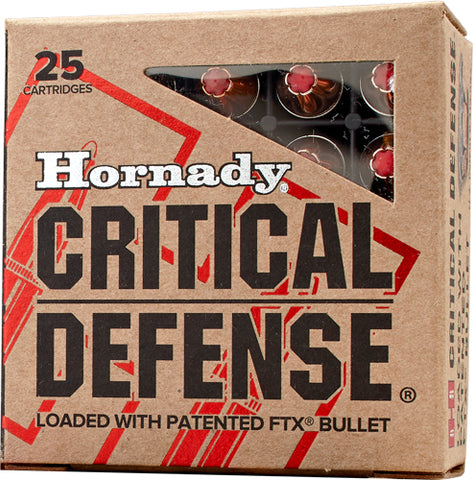 Hornady Ammo Critical Defense 327 Federal 80Gr. Ftx 25-Pack 90061