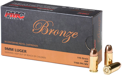 Pmc Ammo 9mm Luger 115gr. JHP 50-Pack