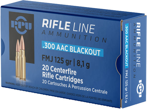 Ppu Ammo .300 Aac Blackout 125Gr. Fmj 20Rd Box Pp300Bf