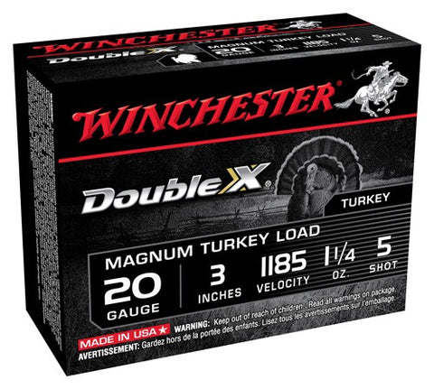 Winchester Ammo Supreme Turkey 20Ga. 3" 1185fps. 1-1/4oz. #5 10-Pack.