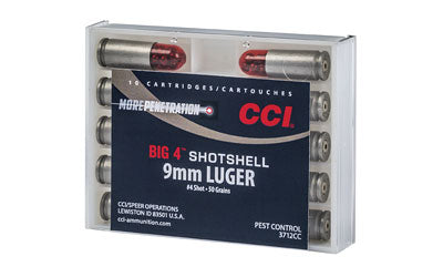 CCI/Speer Shotshell, 9MM, Shotshell, #4 Shot Size, 10 Round Box 3712CC