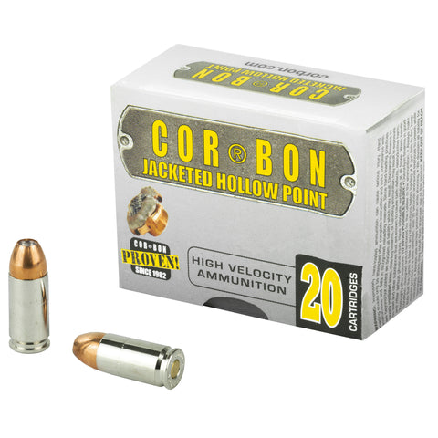 CorBon Self Defense, 9MM, 115 Grain, Jacketed Hollow Point, +P, 20 Round Box 9115
