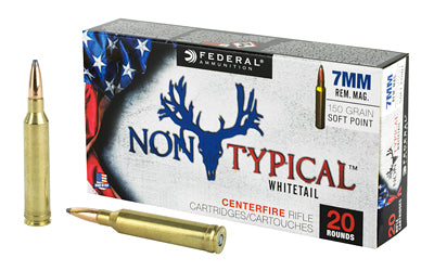 Federal Non Typical, 7MM Rem, 150Gr, Soft Point, 20 Round Box 7RDT150