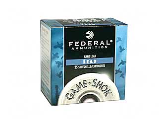 Federal Game Load, 12 Gauge, 2.75", #8, 3.25 Dram, 1oz, Shotshell, 25 Round Box H1218