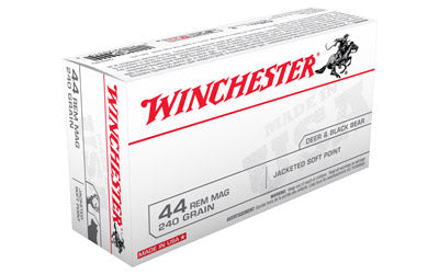Winchester USA, 44MAG, 240 Grain, Jacketed Soft Point, 50 Round Box Q4240