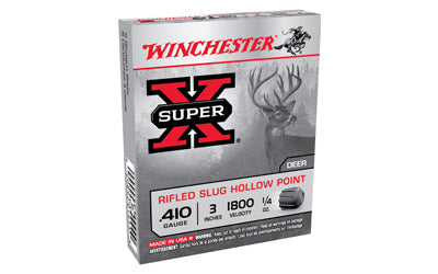 Winchester Super-X, 410 Gauge, 3", 0.25 oz., Slug, 5 Round Box X413RS5